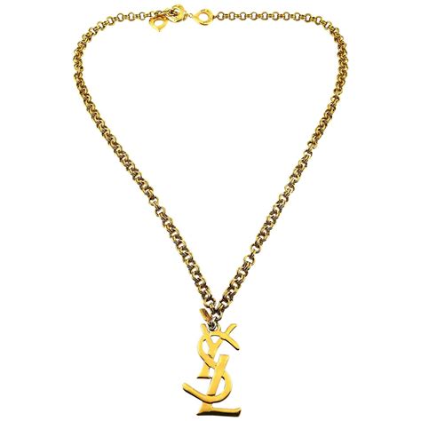 ysl gold pendant|yves saint laurent jewellery.